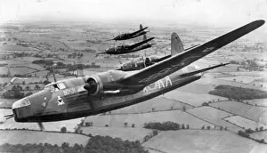 Wellington Prints: Vickers Wellington I bombers in formation including L4288