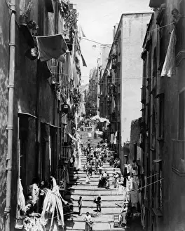 Steep Prints: Vicolo del Pallonetto, Santa Lucia, Naples, Italy