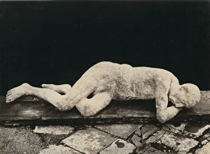 Victim from eruption of Mount Vesuvius, Pompeii, Italy