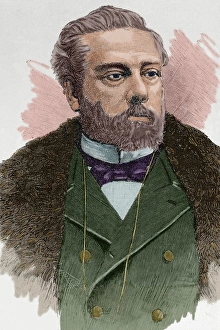 Images Dated 27th December 2012: Victor Balaguer (1824-1901). Colored engraving