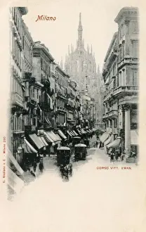 Emanuele Prints: Victor Emanuele Street - Milan, Italy