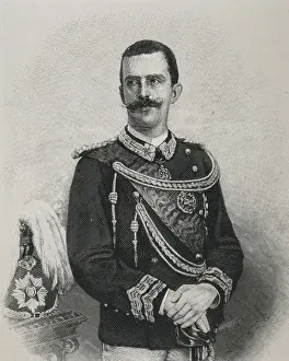Victor Emmanuel III (1869-1947). Engraving