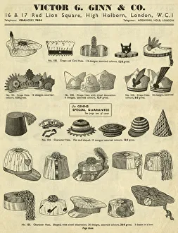 Tassel Collection: Victor G Ginn catalogue, Crepe Paper Party Hats