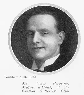 Maitre Collection: Victor Perosino, maitre d'Hotel, The Grafton Galleries Club