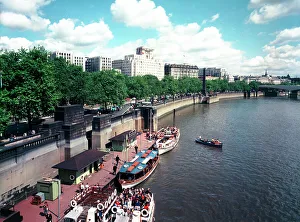 Victoria Embankment and River Thames, London