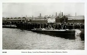 Guinness Prints: Victoria Quay, (Loading Steamers) - Guinness's Brewery