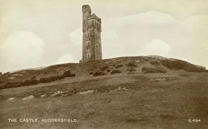 Images Dated 11th August 2011: Victoria Tower on Castle Hill, Huddersfield, Yorkshire