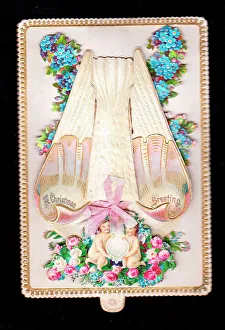 Forgetmenots Prints: Victorian 1890s Card Greetings Cherub Cherubs