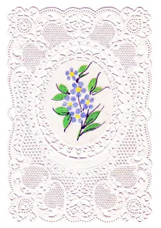Victorian 1890s Card Greetings Flowers Flower