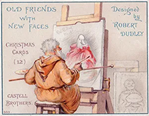 Victorian 1890s Greetings Card Christmas Xmas