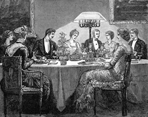 Images Dated 8th June 2004: Victorian dinner scene