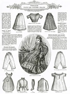 Childs Prints: Victorian girl's clothing 1875