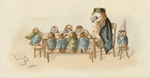 Anthropomorphic Gallery: Victorian Greeting Card - Professor Owl