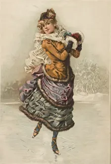 C1880 Prints: Victorian Ice Skating