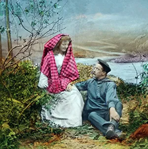 Victorian illustration from the song / poem Annie Laurie