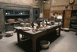 Fireplace Gallery: The Victorian kitchen at Brodsworth Hall, Brodsworth