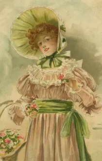 Victorian lady in a bonnet