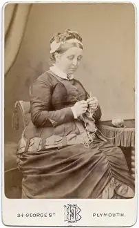 Victorian Lady Knitting