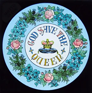 Victorian Magic Lantern Slide God Save The Queen