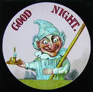 Judy Prints: Victorian Magic Lantern Slide Good Night Punch
