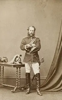 Whiskers Prints: Victorian man in military uniform