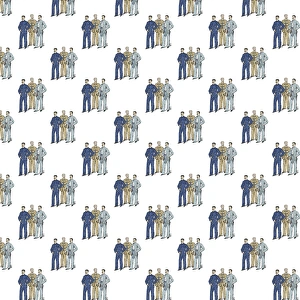 Images Dated 10th July 2017: Victorian men in pyjamas