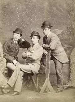 Hatted Prints: Three Victorian men in studio portrait