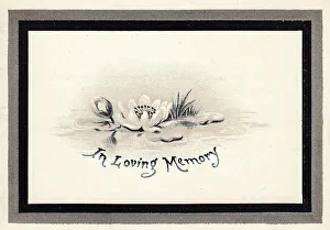 Bereavement Prints: Victorian mourning card, In Loving Memory