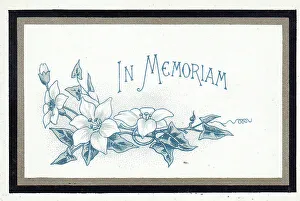 Victorian mourning card, In Memoriam