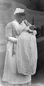 Nanny Prints: Victorian nurse with baby