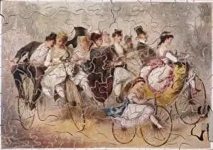 Cyclists Prints: Victorian Puzzle / 1870