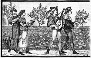 Images Dated 22nd February 2011: Victorian reconstruction of medieval music making
