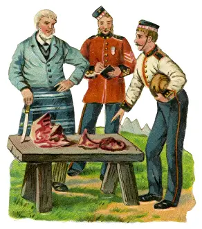 Scraps Prints: Victorian Scrap - army meat rations