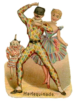 Victorian Scrap - Circus Harlequinade Victorian Scrap - Circus Harlequinade