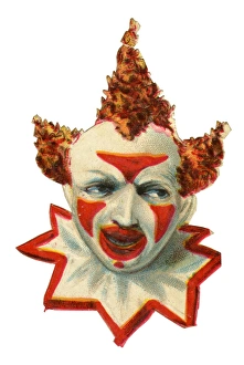 Images Dated 16th December 2015: Victorian Scrap, clown with painted face