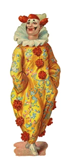 Images Dated 17th December 2015: Victorian Scrap, clown in red and yellow costume