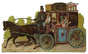 Images Dated 11th December 2015: Victorian Scrap, coach and horses