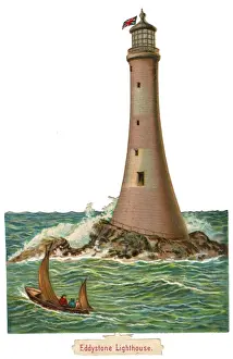 Eddystone Prints: Victorian Scrap - Eddystone Lighthouse