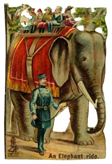 Keeper Prints: Victorian Scrap - An Elephant Ride at the Zoo