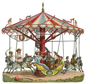 Victorian scrap, Fairground roundabout