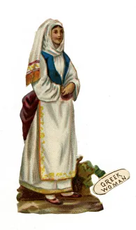 Images Dated 12th September 2019: Victorian scrap, a Greek woman