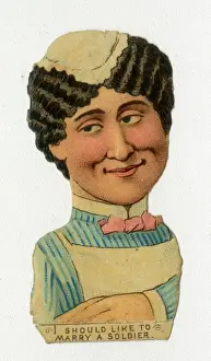 Spinster Prints: Victorian scrap - I should like to marry a soldier