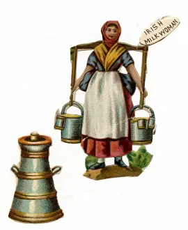 Pail Collection: Victorian scrap, an Irish milkmaid