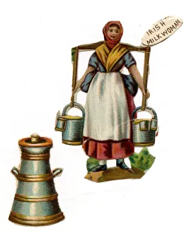 Images Dated 12th September 2019: Victorian scrap, an Irish milkmaid