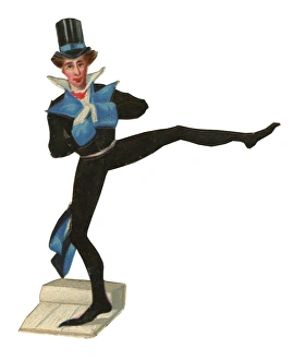 Images Dated 16th December 2015: Victorian Scrap, thin man dancing