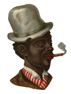 Images Dated 17th December 2015: Victorian Scrap, man smoking cigar