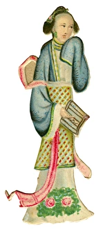 Images Dated 16th December 2015: Victorian Scrap, oriental woman