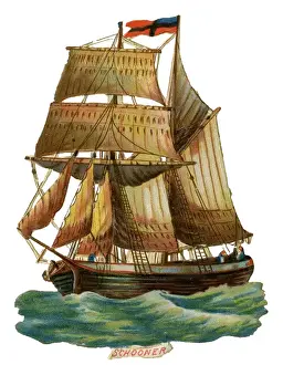 Victorian scrap - Schooner