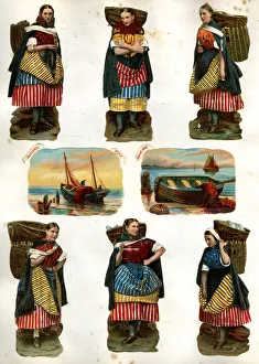 Wickerwork Gallery: Victorian Scrap, Scottish Fishwives series