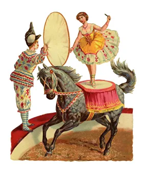 Entertainer Collection: Victorian Scrap showing Circus Performers
